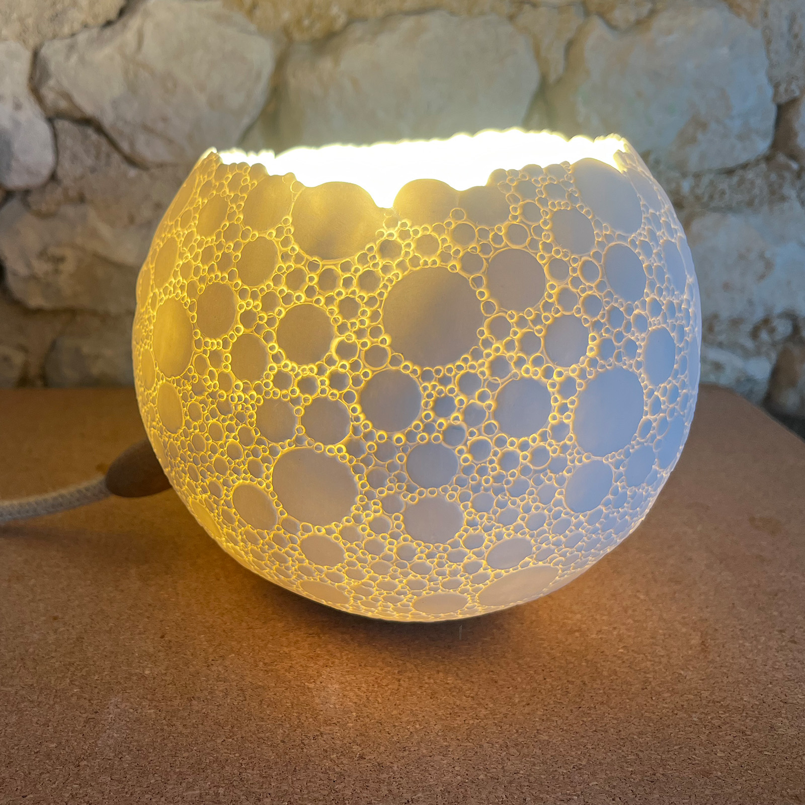 Organic” table lamp